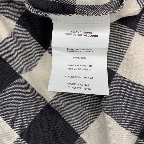 Coco + Jameson Plaid NWT lace sleeve size small - Picture 9 of 10